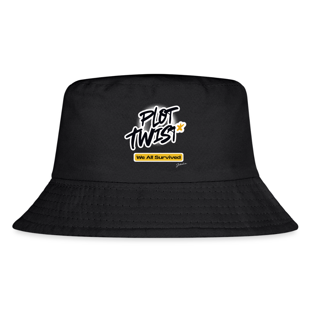 Plot Twist Kid's Bucket Hat - black