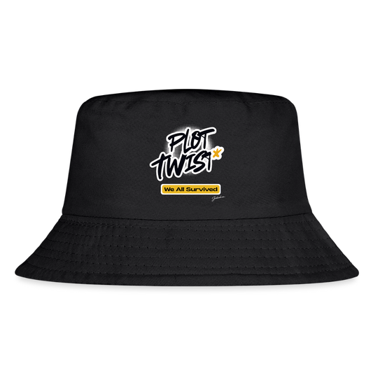 Plot Twist Kid's Bucket Hat - black