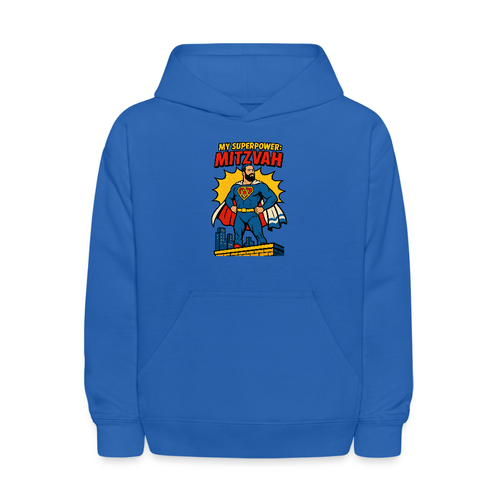 My Superpower: Mitzvah Kids' Hoodie - royal blue