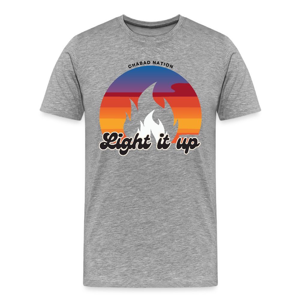 Light It Up Men's Premium T-Shirt - heather gray