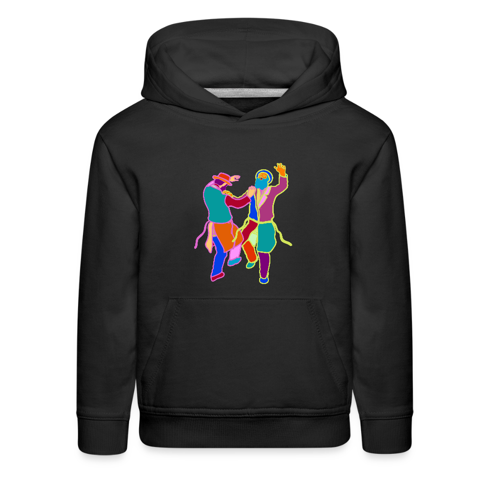 Colorful Dancing Rabbis Kids‘ Premium Hoodie - black