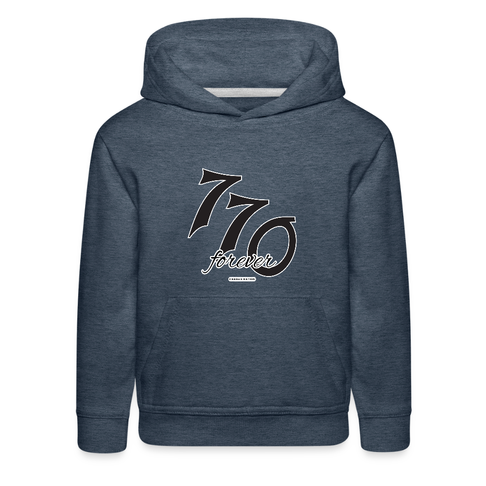 770 Forever Kids‘ Premium Hoodie - heather denim