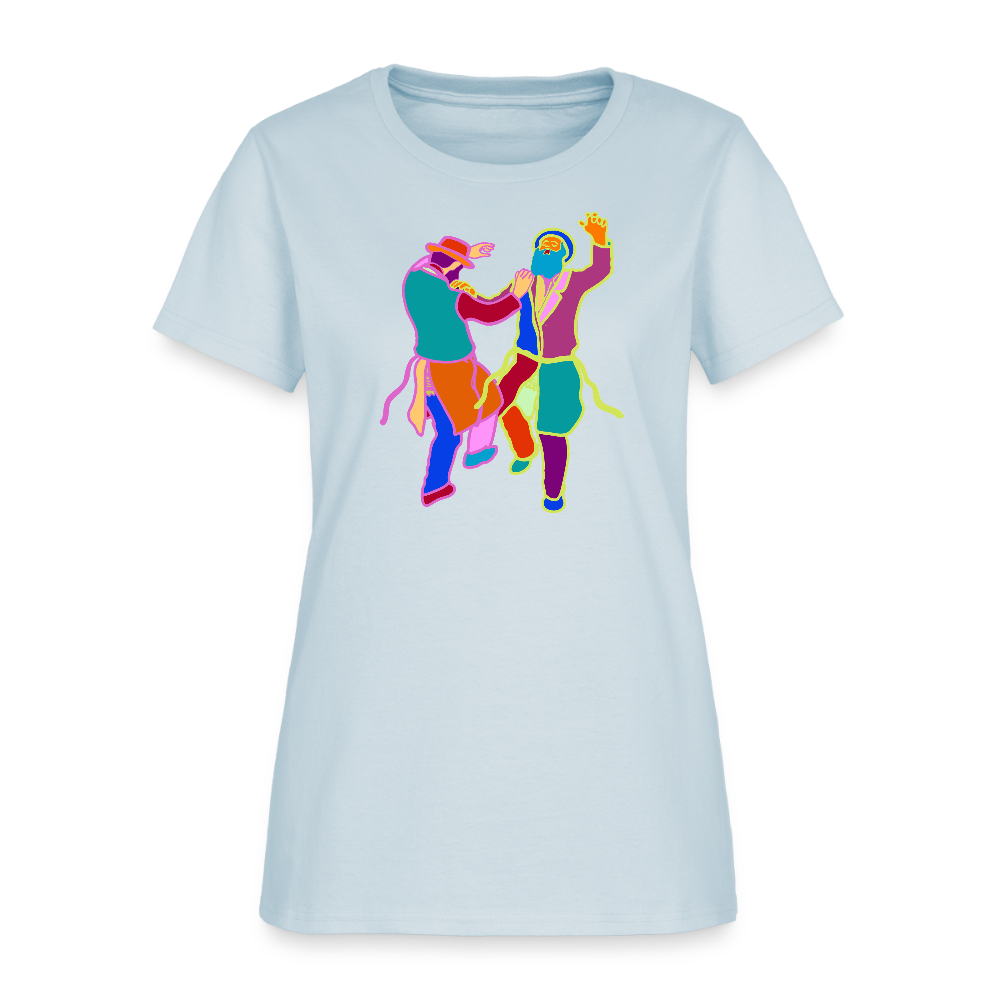 Colorful Dancing Rabbis Women's T-Shirt - light blue