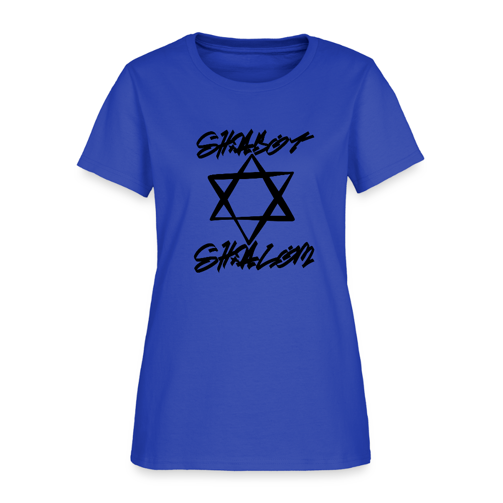 Shabbat Shalom Graffiti Star Women's T-Shirt - royal blue