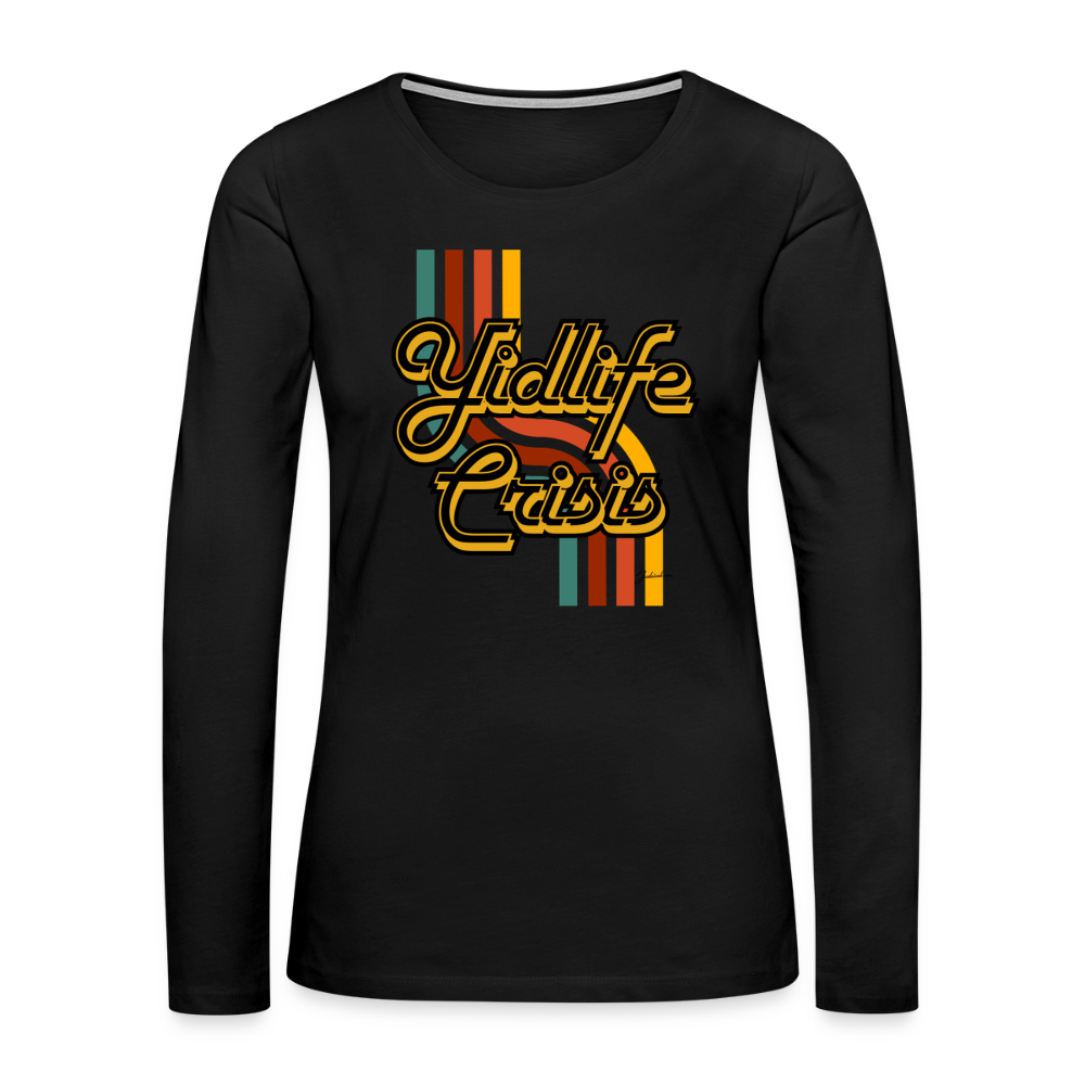 Yidlife Crisis Women's Premium Long Sleeve T-Shirt - black