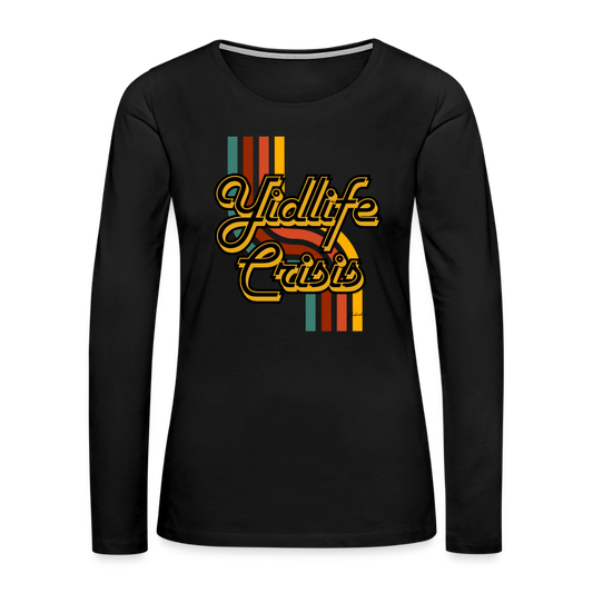 Yidlife Crisis Women's Premium Long Sleeve T-Shirt - black
