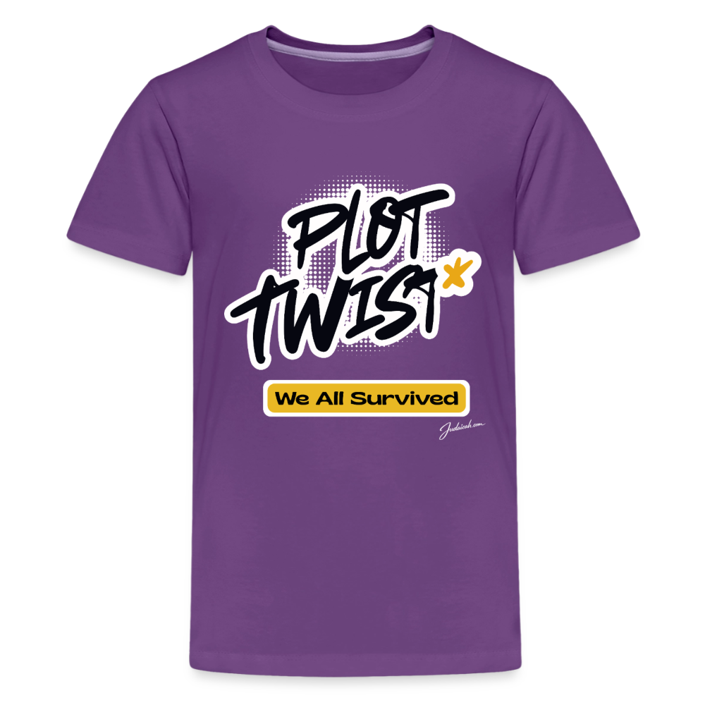 Plot Twist Kids' Premium T-Shirt - purple