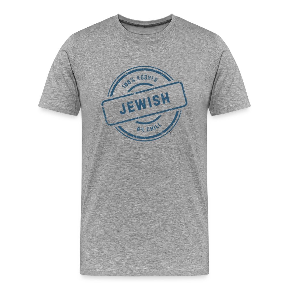 100% Jewish Men's Premium T-Shirt - heather gray