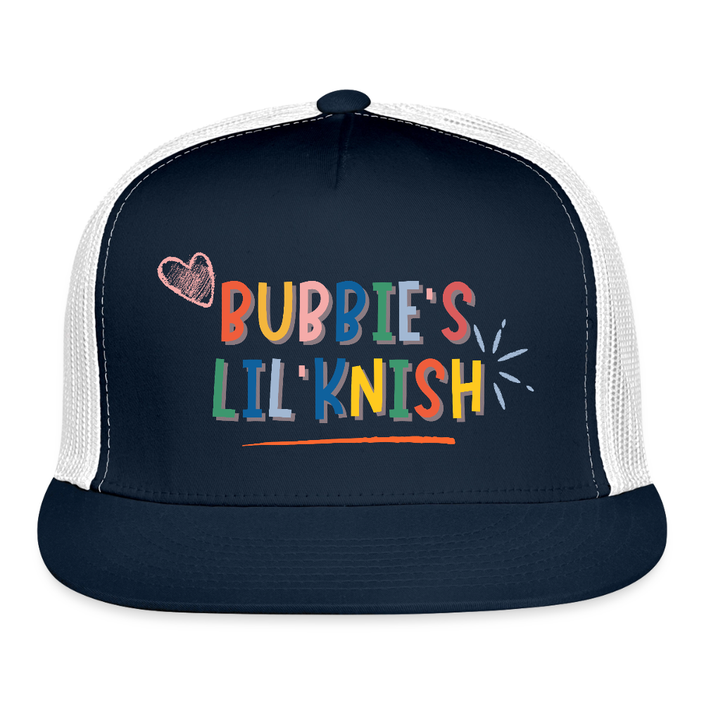 Bubbie's Lil' Knish Trucker Hat - navy/white