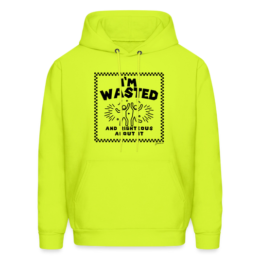 Wasted & Righteous Men's Hoodie - safety green