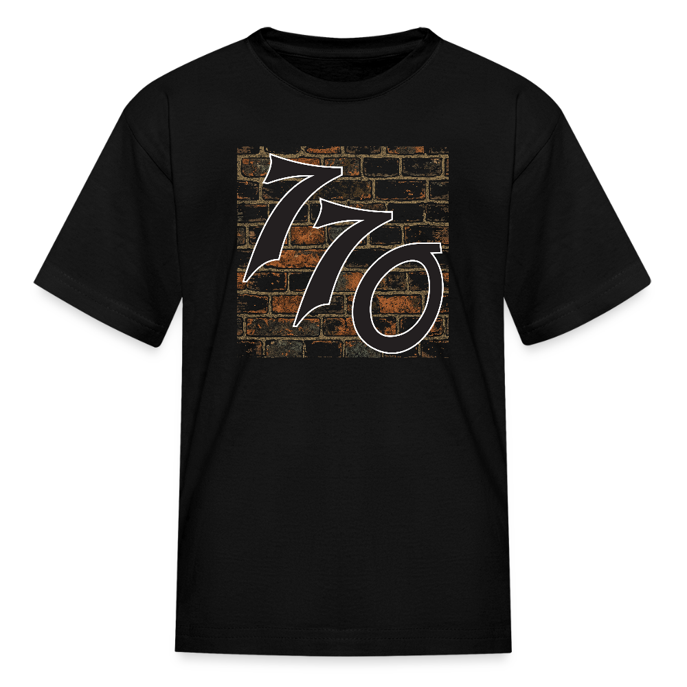 770 Brick Wall Kids' T-Shirt - black