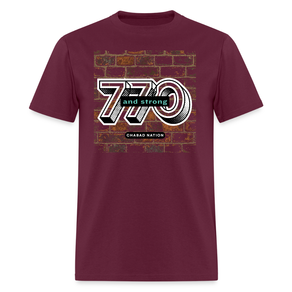 770 And Strong Men's T-Shirt | GILDAN 5000 - burgundy