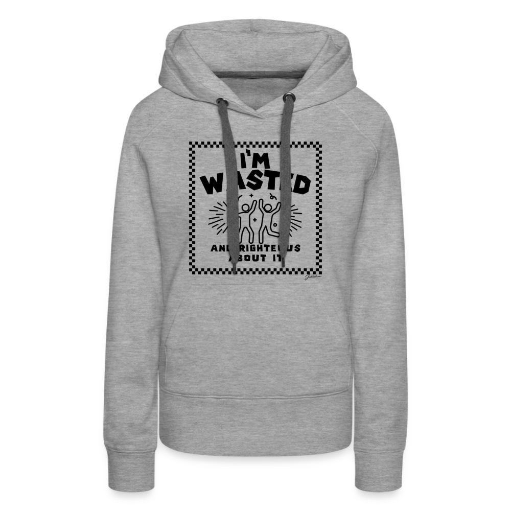 Wasted & Righteous Women’s Premium Hoodie - heather grey