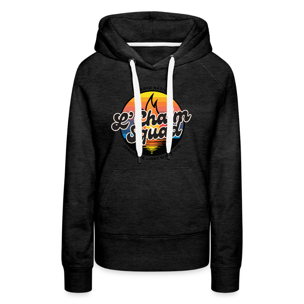 L’Chaim Squad – Spreading Light Women’s Premium Hoodie - charcoal grey