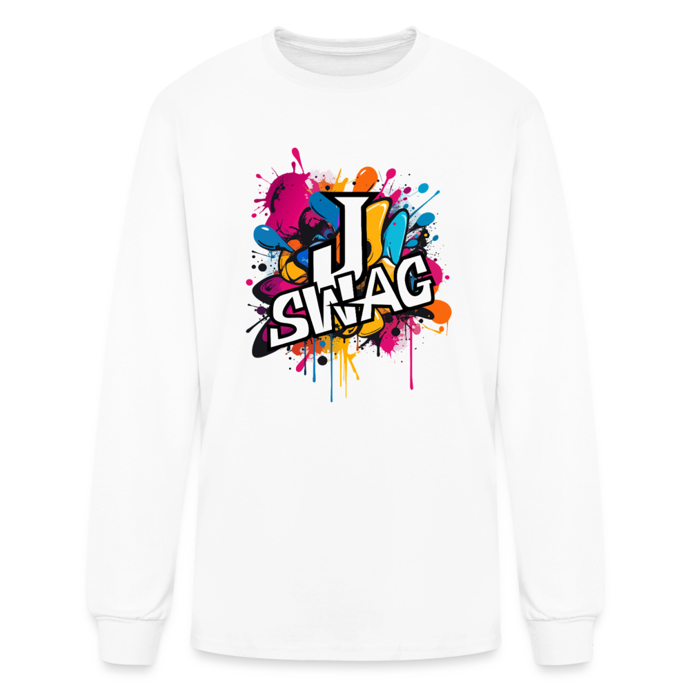 Jswag Logo Men's Long Sleeve T-Shirt - white