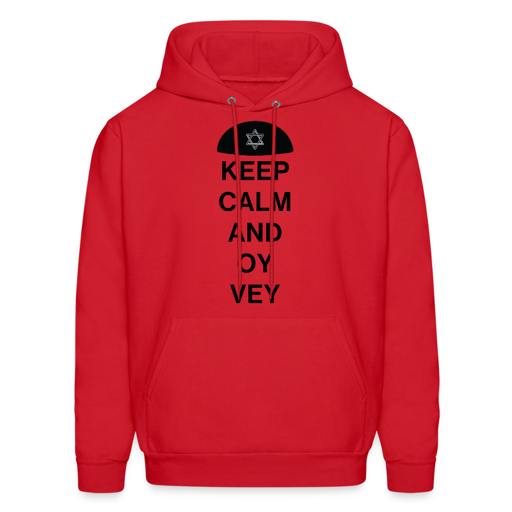 Keep Calm and Oy Vey Men's Hoodie - red