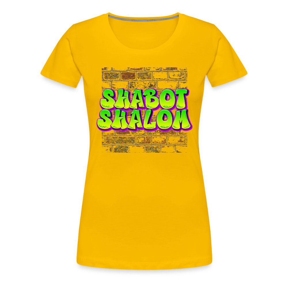 Shabot Shalom Brick 770 Graffiti Women’s Premium T-Shirt - sun yellow