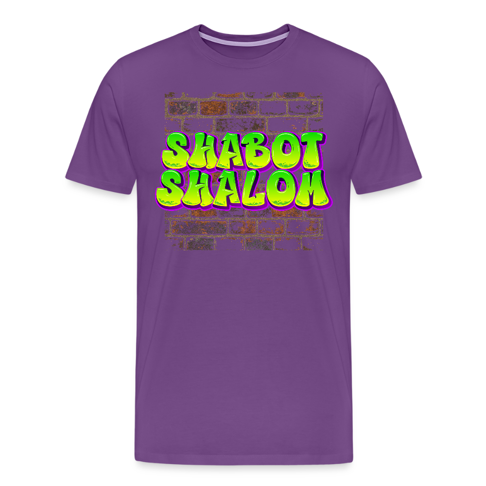 Shabot Shalom Brick 770 Graffiti Men's Premium T-Shirt - purple