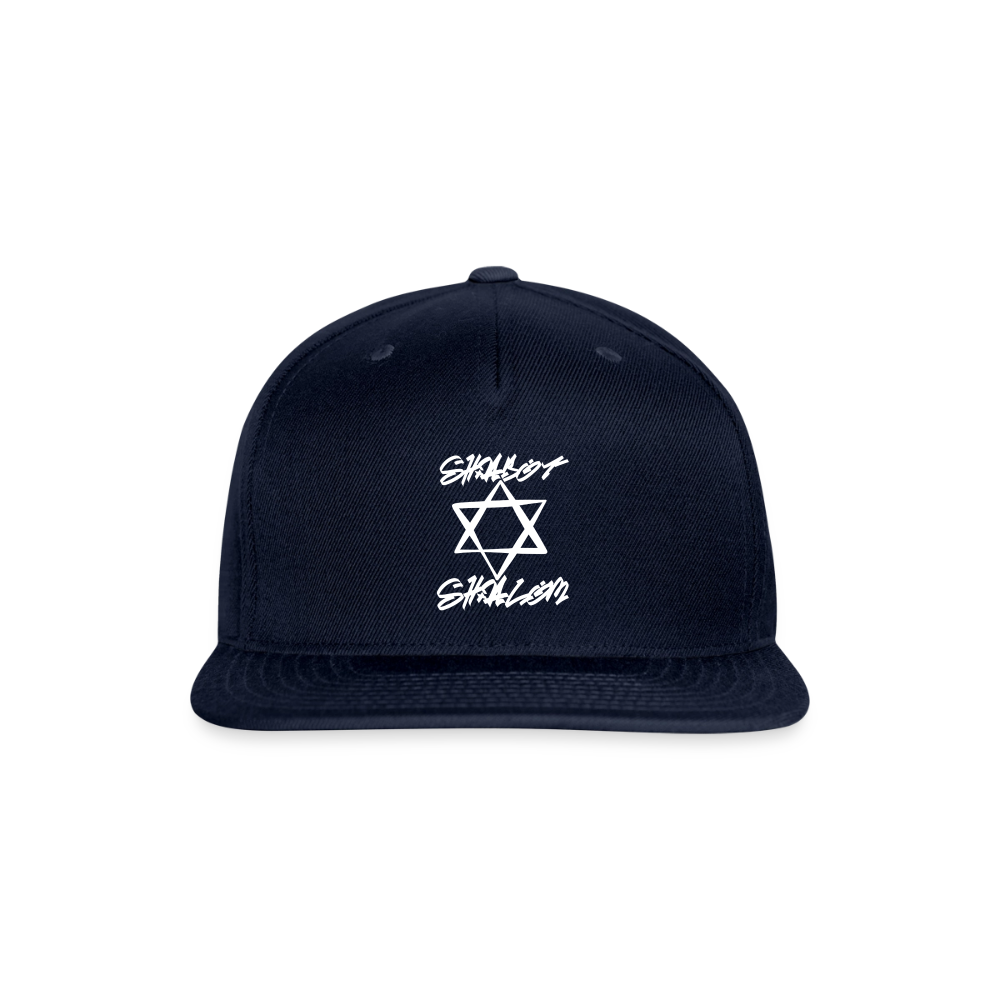 Shabbat Shalom Graffiti Light Star Snapback Baseball Cap - navy