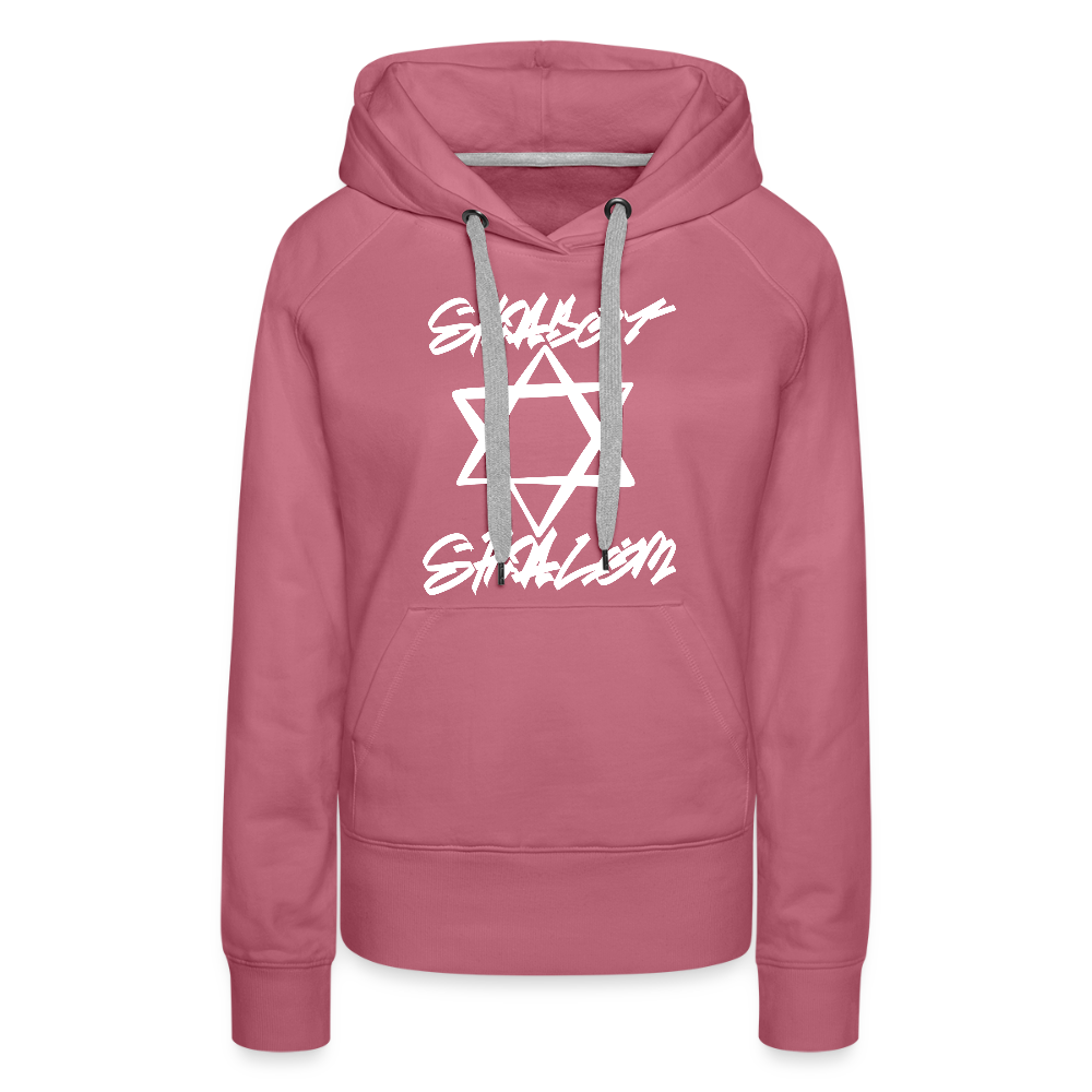 Shabbat Shalom Graffiti Light Star Women’s Premium Hoodie - mauve