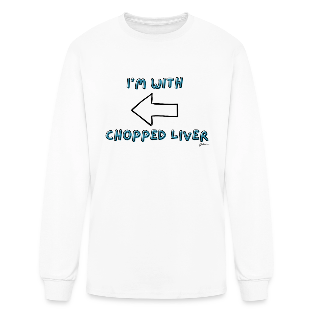 Chopped Liver Men's Long Sleeve T-Shirt - white