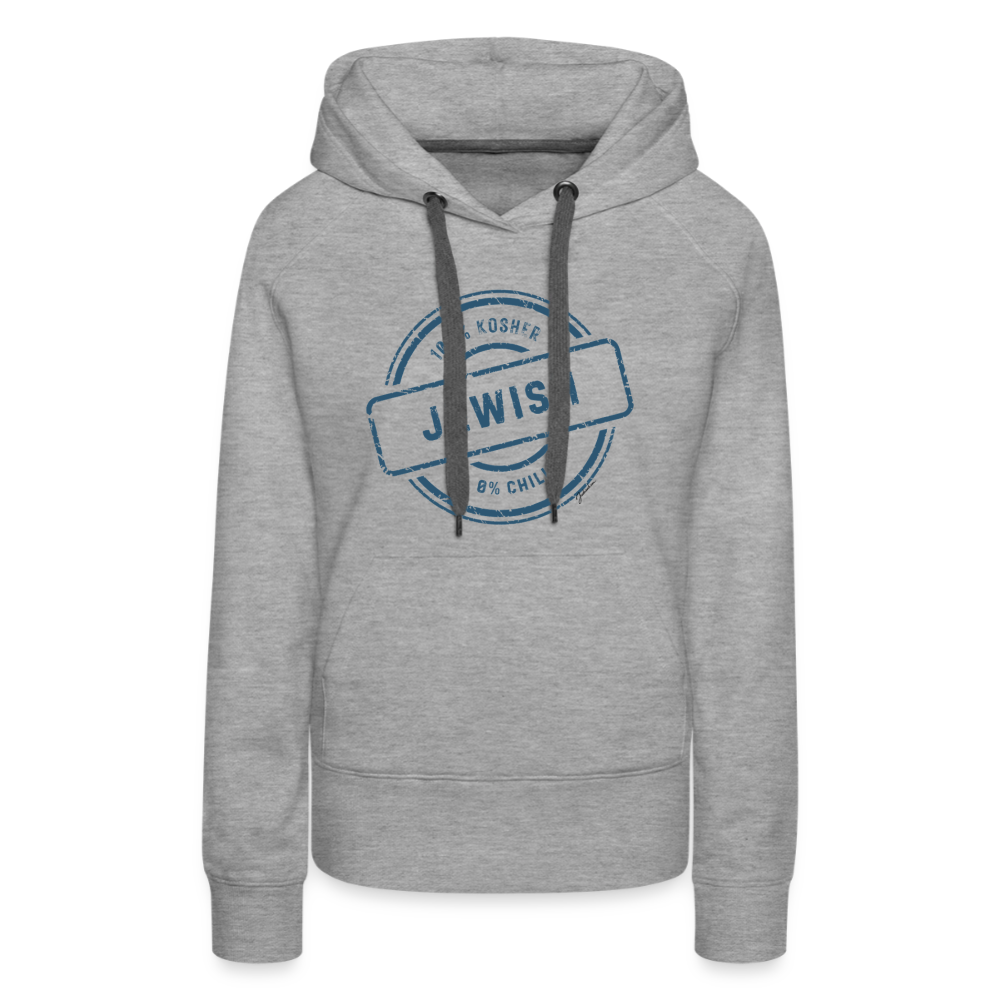100% Jewish Women’s Premium Hoodie - heather grey