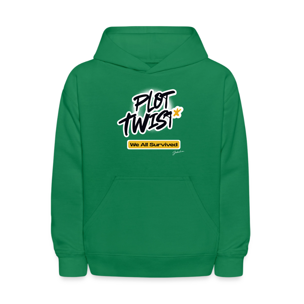 Plot Twist Kids' Hoodie - kelly green