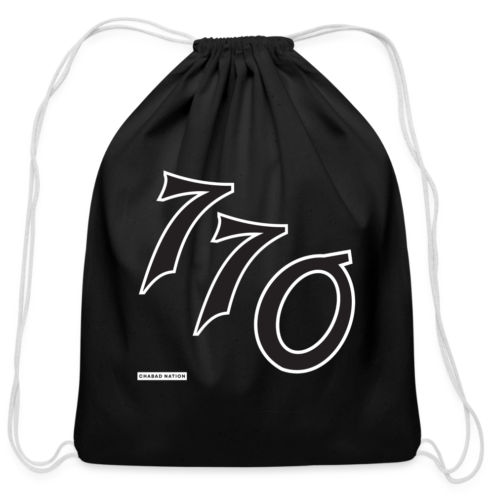 770 Cotton Drawstring Bag - black