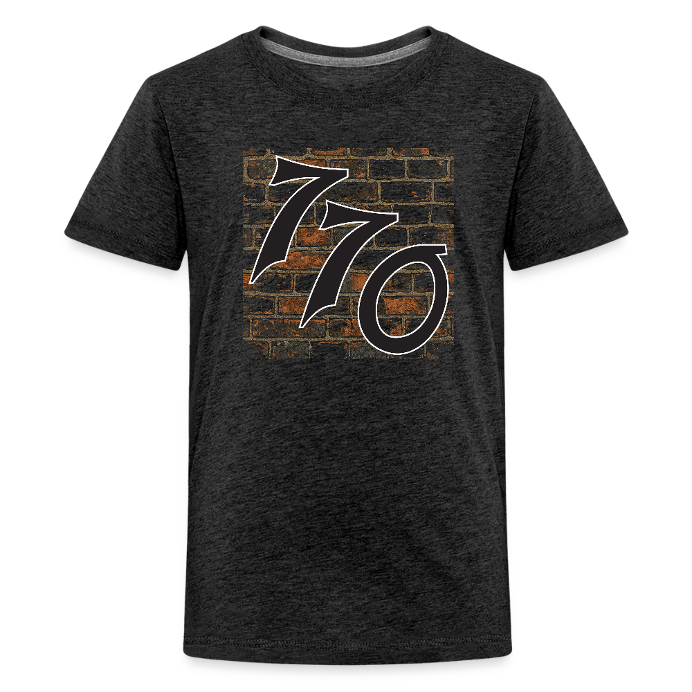 770 Brick Wall Kids' Premium T-Shirt - charcoal grey