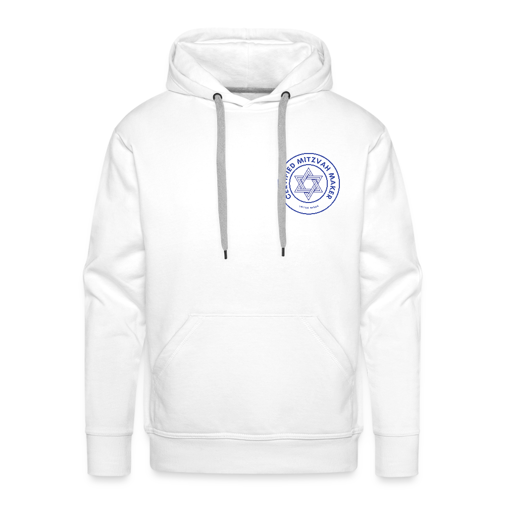 Certified Mitzvah Maker Badge Men’s Premium Hoodie - white
