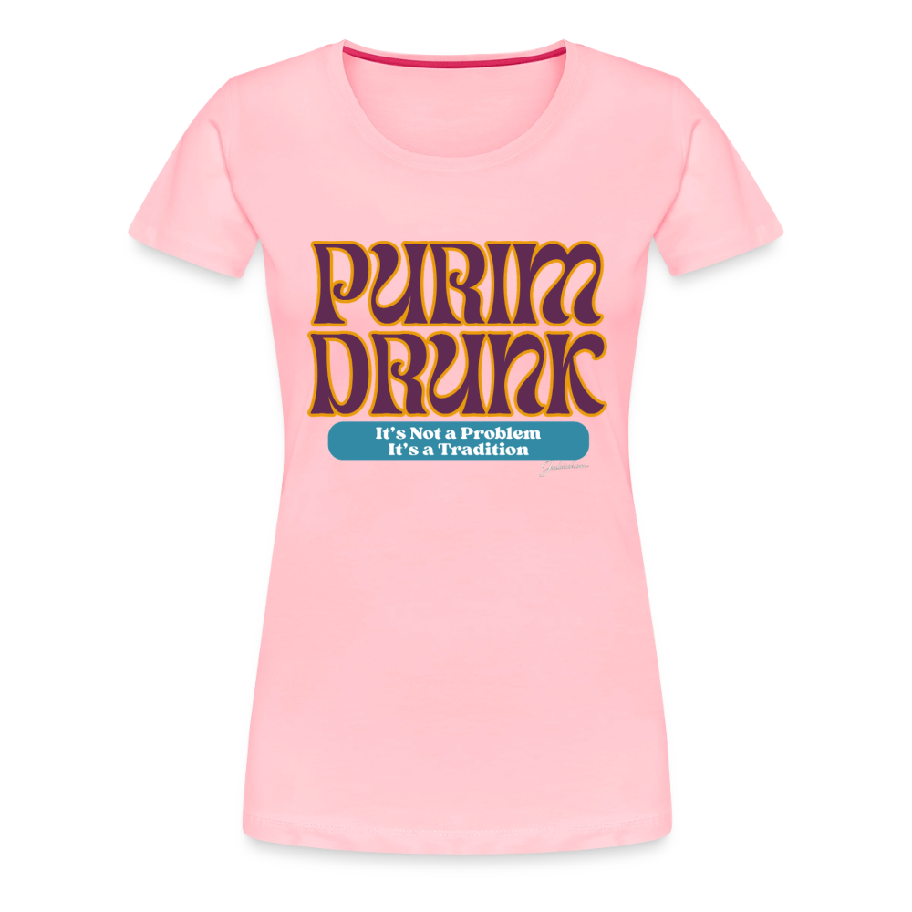 Purim Drunk Women’s Premium T-Shirt - pink