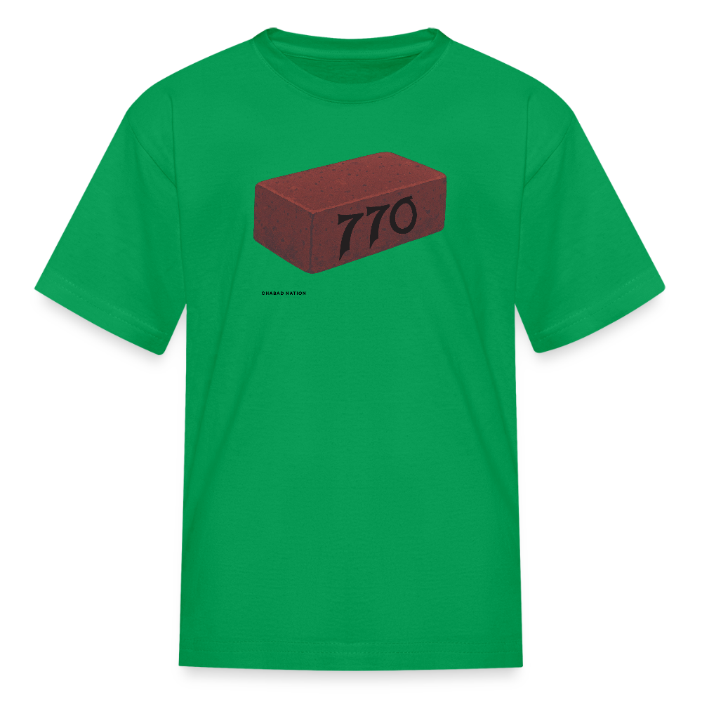 770 Solid Brick Kids' T-Shirt - kelly green
