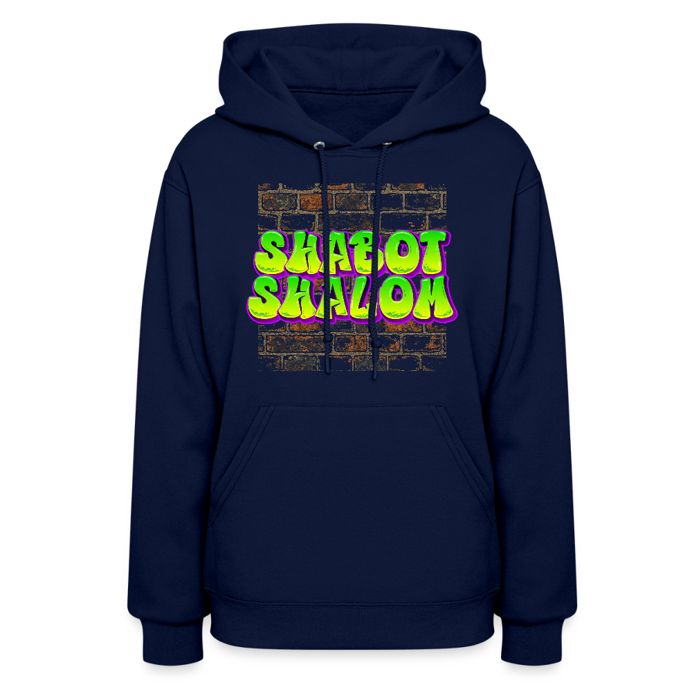 Shabot Shalom Brick 770 Graffiti Women's Hoodie - navy