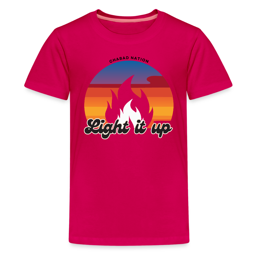 Light It Up Kids' Premium T-Shirt - dark pink