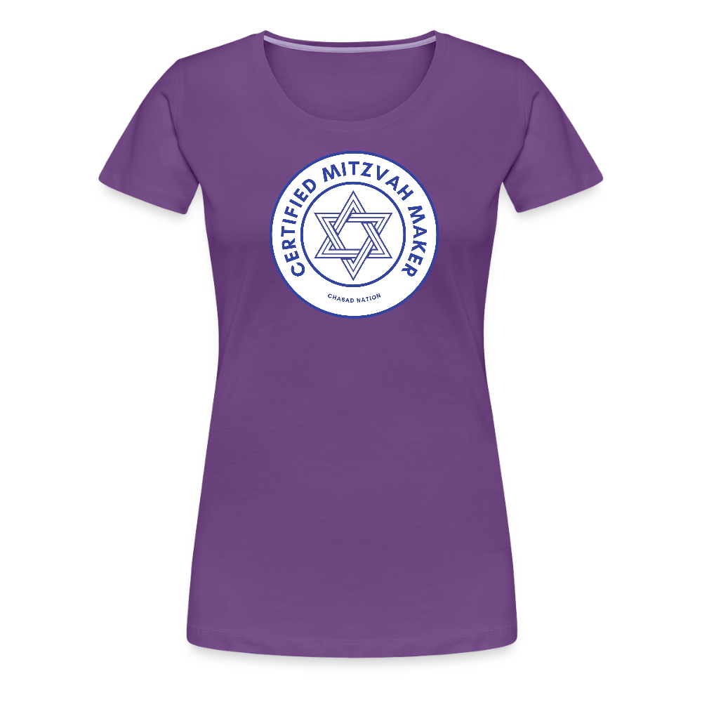Certified Mitzvah Maker Women’s Premium T-Shirt - purple