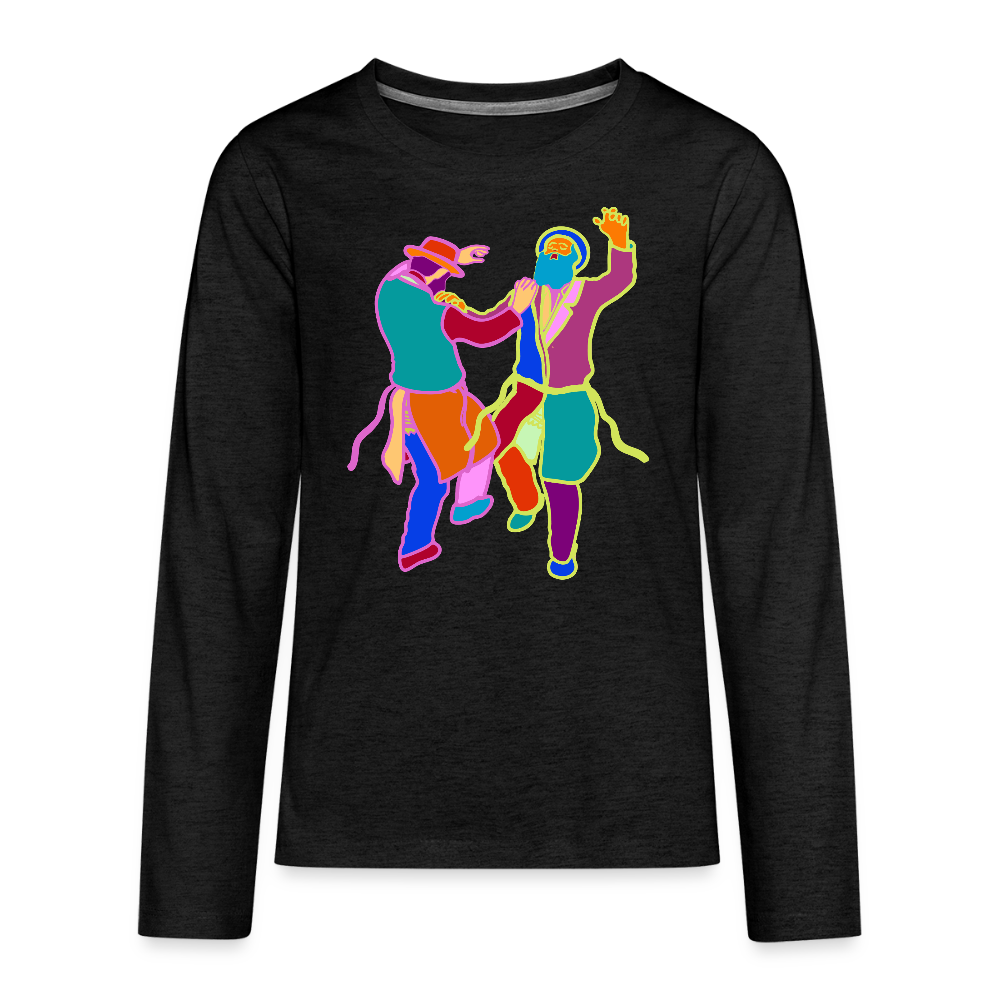 Colorful Dancing Rabbis Kids' Premium Long Sleeve T-Shirt - charcoal grey