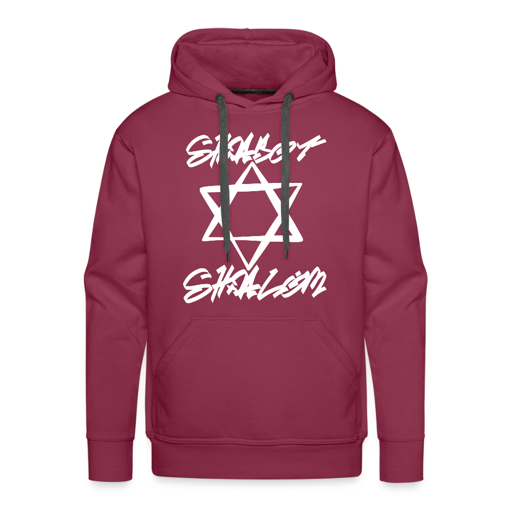 Shabbat Shalom Graffiti Light Star Men’s Premium Hoodie - burgundy