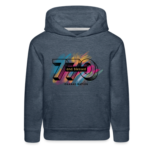 770 And Blessed Kids‘ Premium Hoodie - heather denim