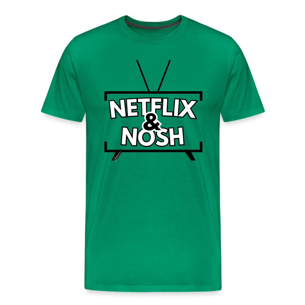 Netflix & Nosh Men's Premium T-Shirt - kelly green