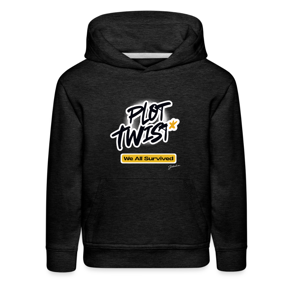 Plot Twist Kids‘ Premium Hoodie - charcoal grey