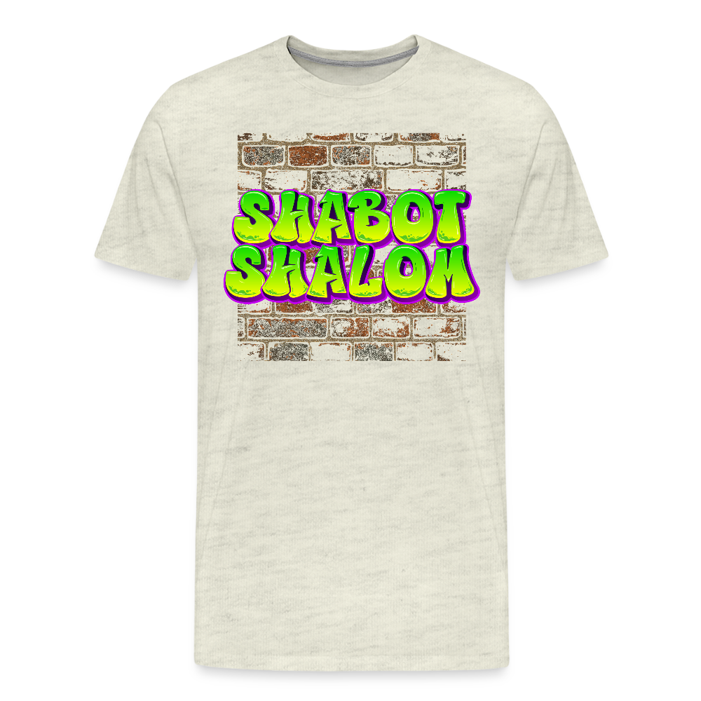 Shabot Shalom Brick 770 Graffiti Men's Premium T-Shirt - heather oatmeal