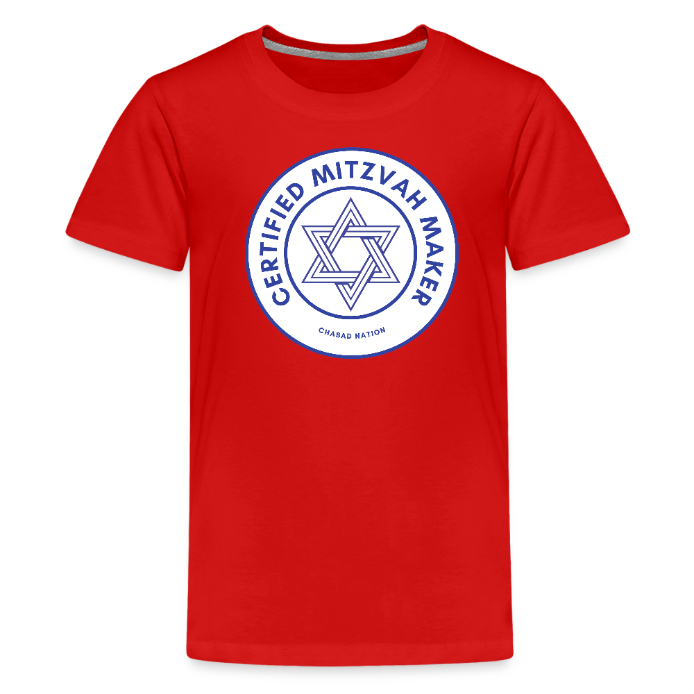 Certified Mitzvah Maker Kids' Premium T-Shirt - red