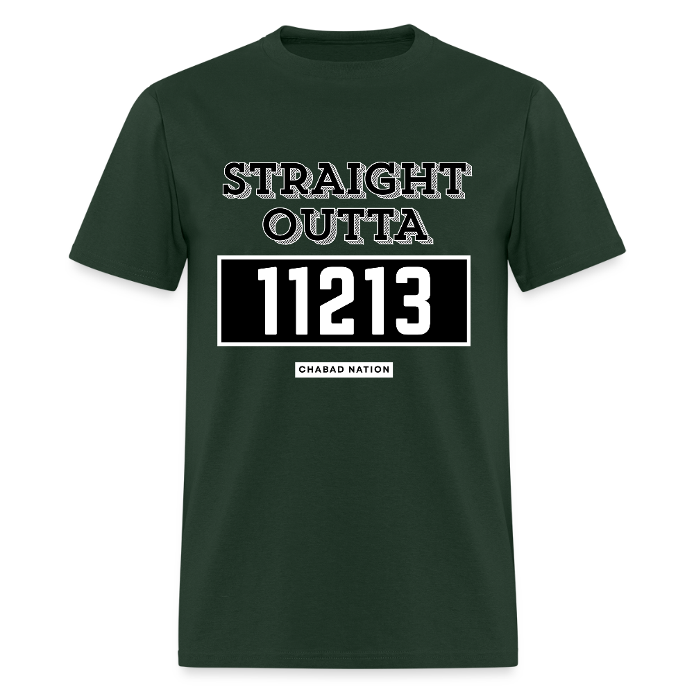 Straight Outta 11213 Men's T-Shirt | GILDAN 5000 - forest green