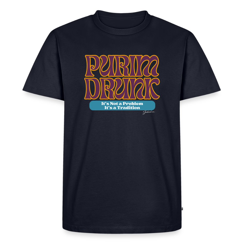 Purim Drunk Men's Premium T-Shirt - navy