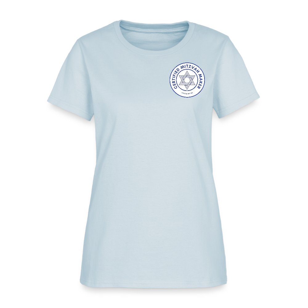 Certified Mitzvah Maker Badge Women's T-Shirt - light blue