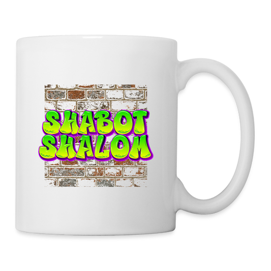 Shabot Shalom Brick 770 Graffiti Coffee/Tea Mug - white