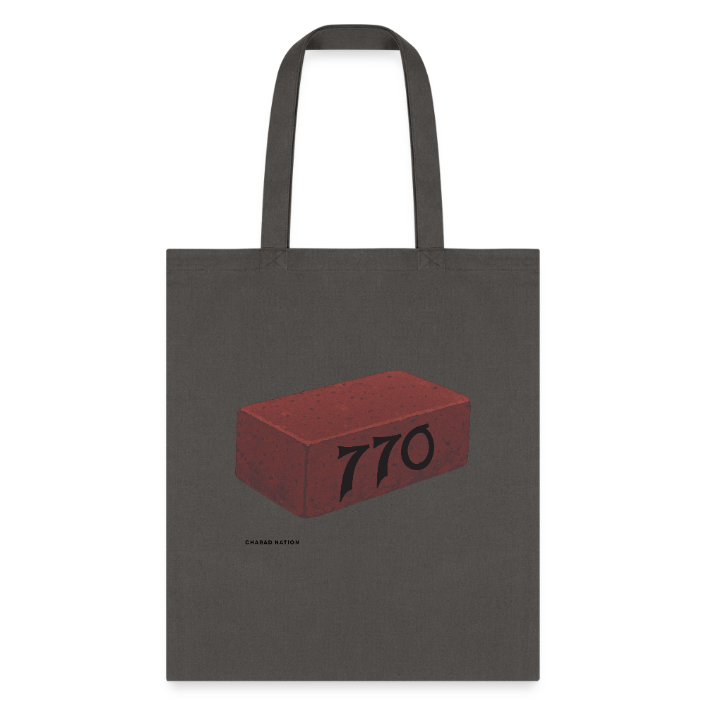 770 Solid Brick Tote Bag - charcoal