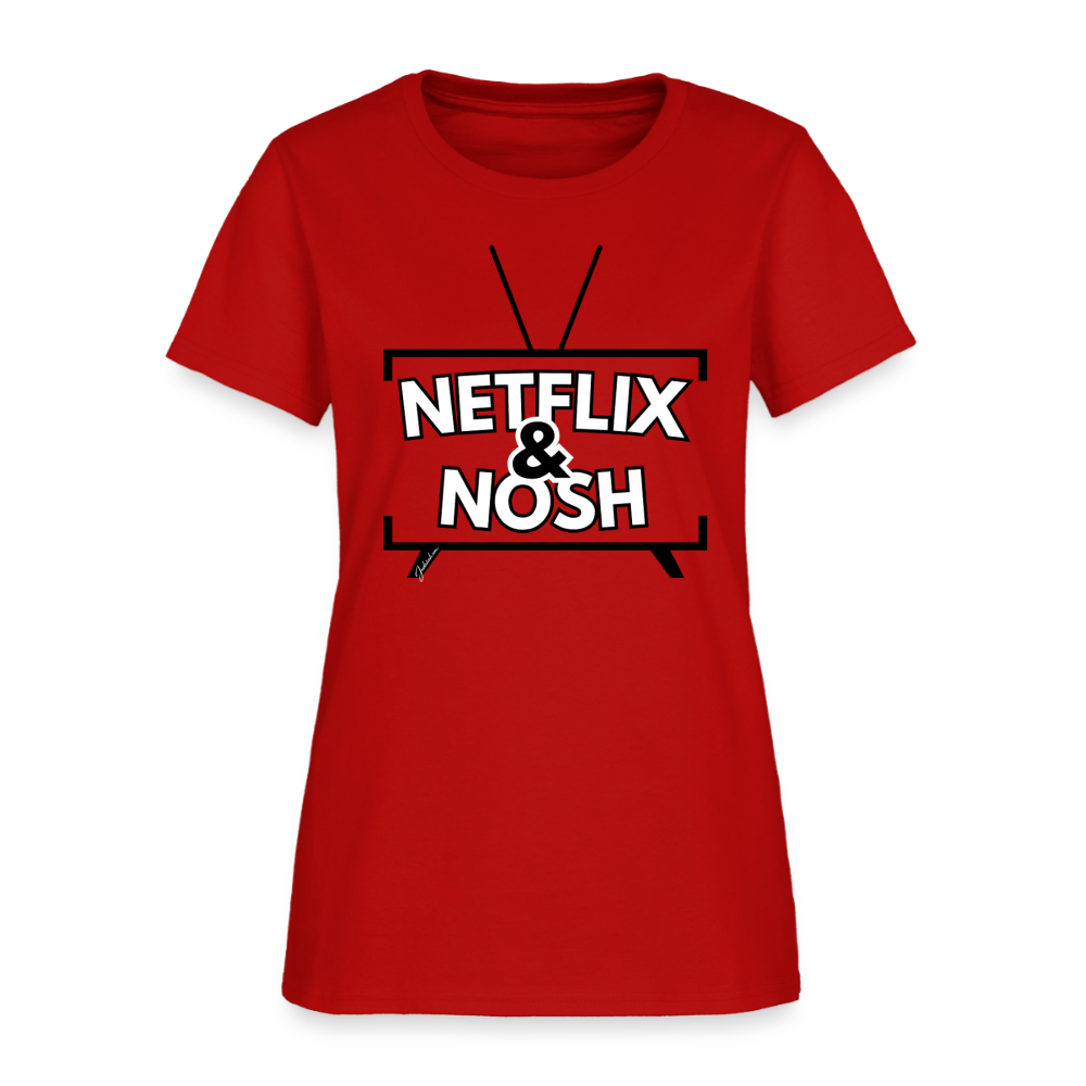 Netflix & Nosh Women's T-Shirt - red