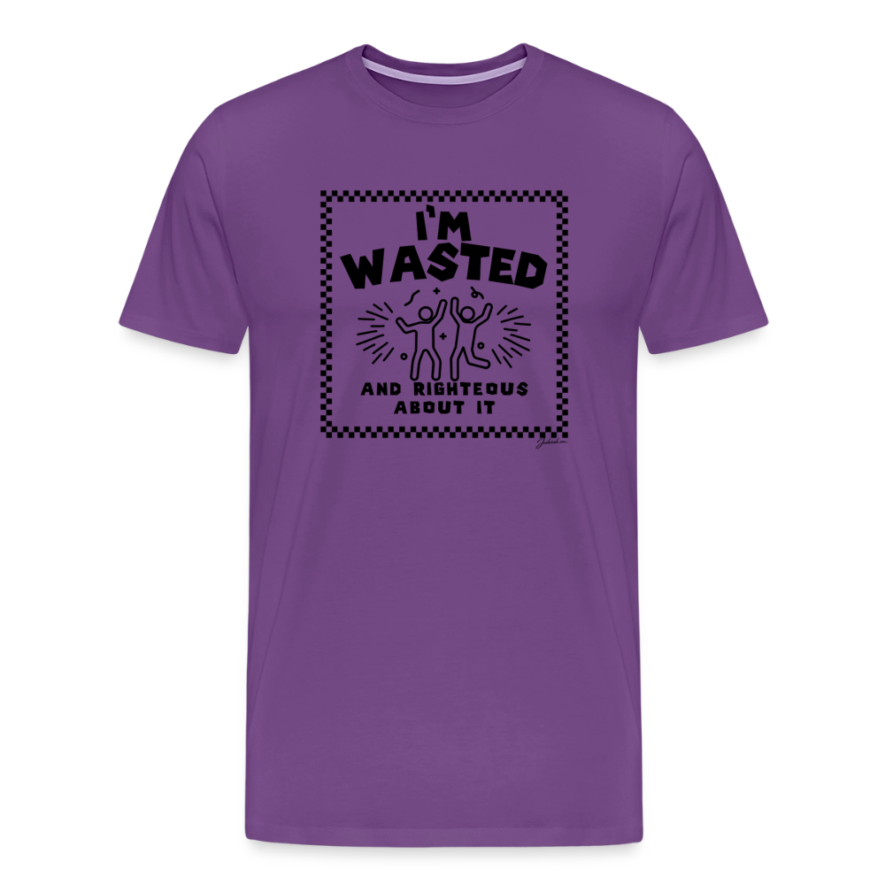 Wasted & Righteous Men's Premium T-Shirt - purple