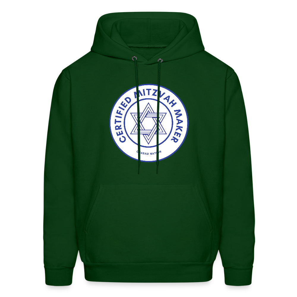 Certified Mitzvah Maker Men's Hoodie - forest green